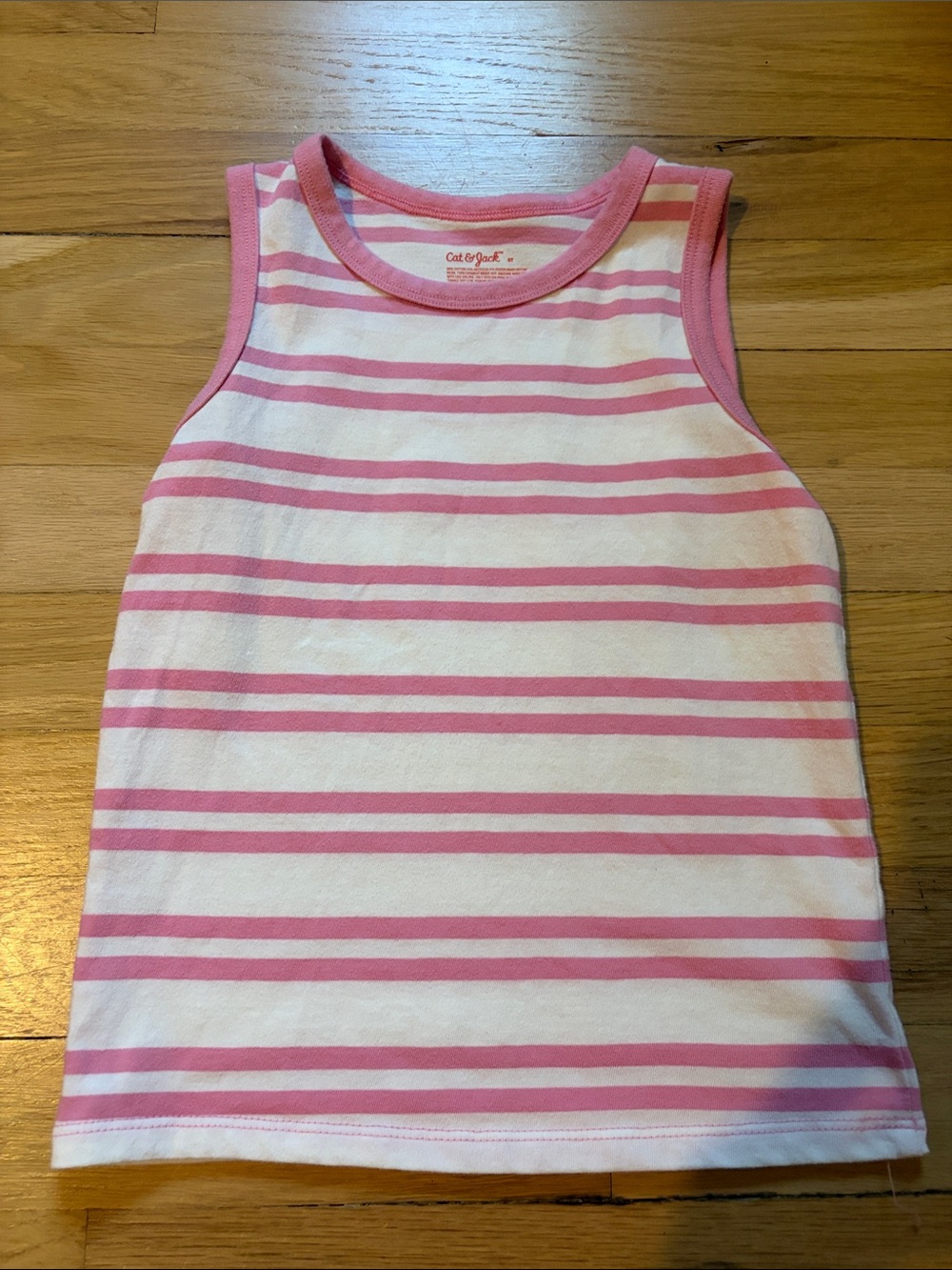 Cat & Jack White and Pink Striped Tank Top for Kids